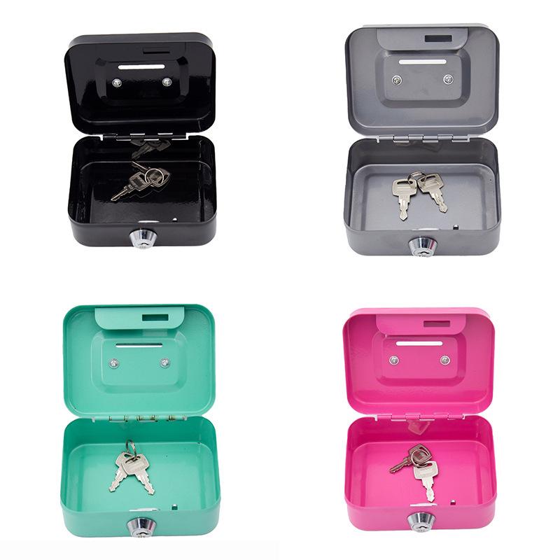 Creative Handheld Piggy Bank: Small Lockable Coin Storage Box with Key