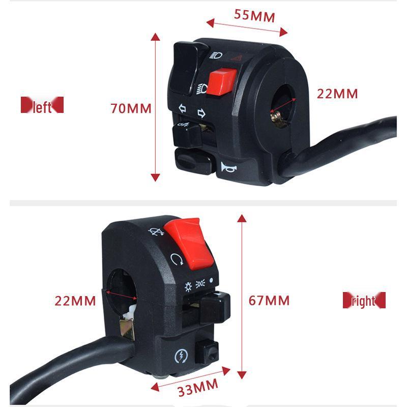 Motorcycle Switch for Huanglong BN300/BN600 Handlebars, Headlight Wiring Modification Required