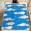 1Pc Cartoon Print Flannel Blanket, High Quality Comfortable for All Seasons, Home Decor, Warmth and Comfort, Perfect for Christmas Birthday Gift