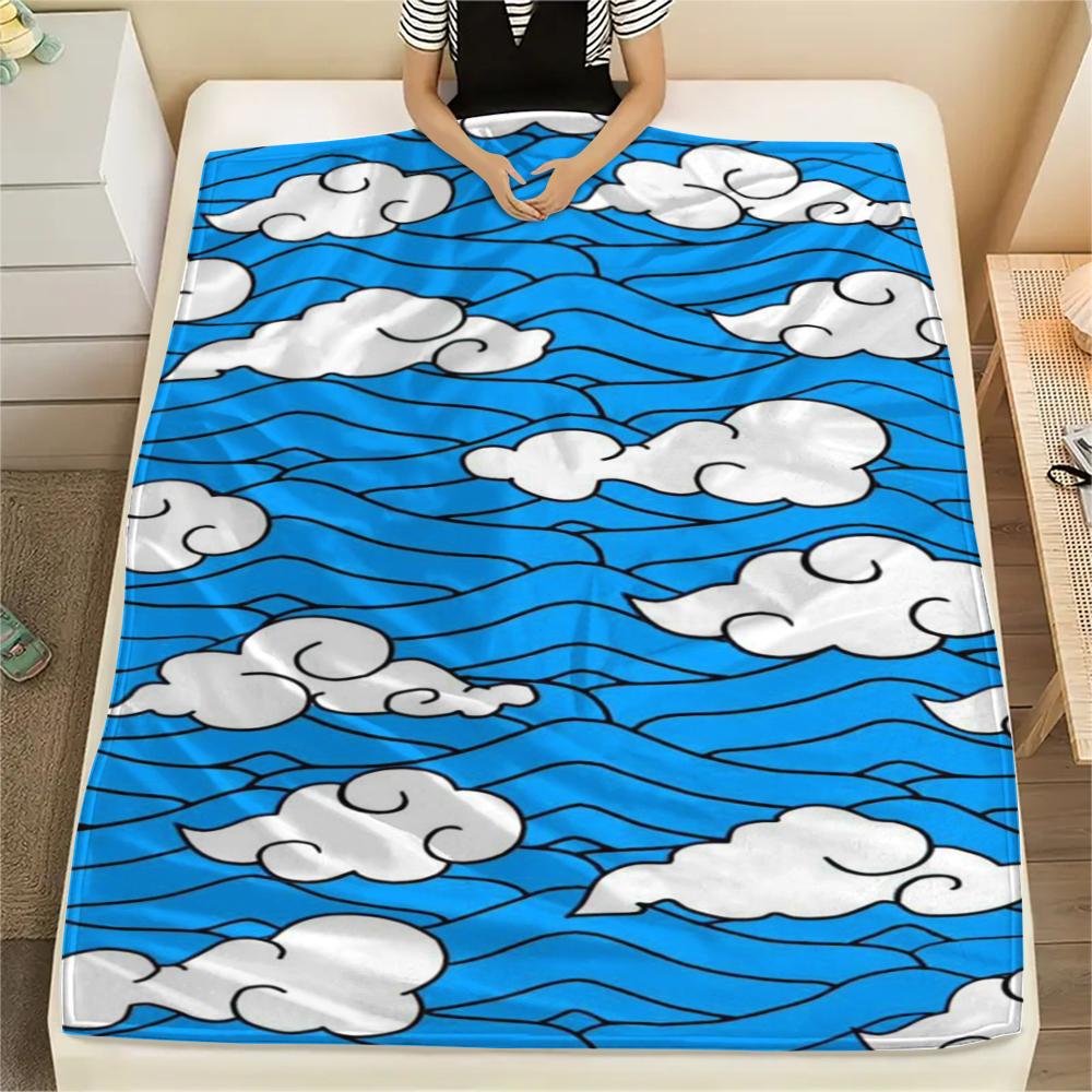1Pc Cartoon Print Flannel Blanket, High Quality Comfortable for All Seasons, Home Decor, Warmth and Comfort, Perfect for Christmas Birthday Gift
