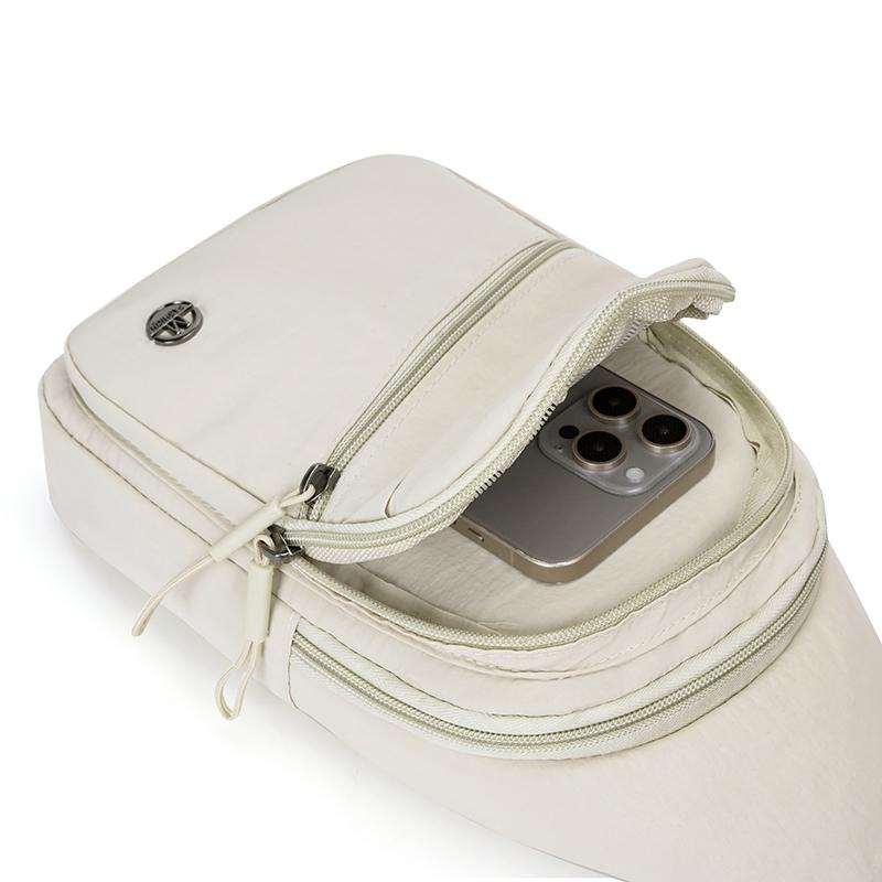 Crossbody Bag Women's Chest Bag Lightweight Water-Repellent Nylon Bag Outdoor Shoulder Bag