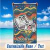 Adventure Journey Theme Beach Towel Personalized Custom Name & Text Soft Quick Dry Beach Towel for Swimming Travel
