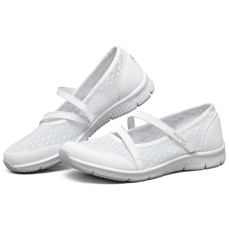 Skechers Be-Cool Tkanina Moda Wygodne Codzienne Buty Damskie Buty Codzienne Białe 100354-WHT
