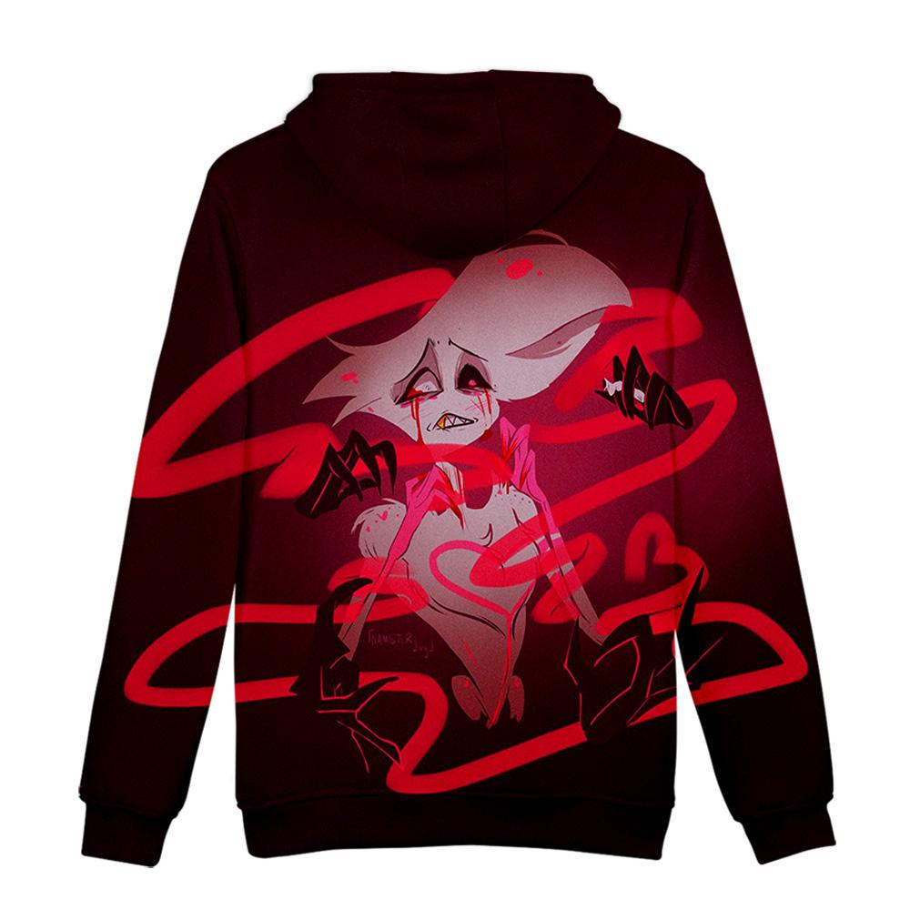 Men Women's Hooded Hazbin Hotel Printed Spring Autumn Pullover Sweatshirt Fashion Hoodie Casual Men Tracksuit Streetwear