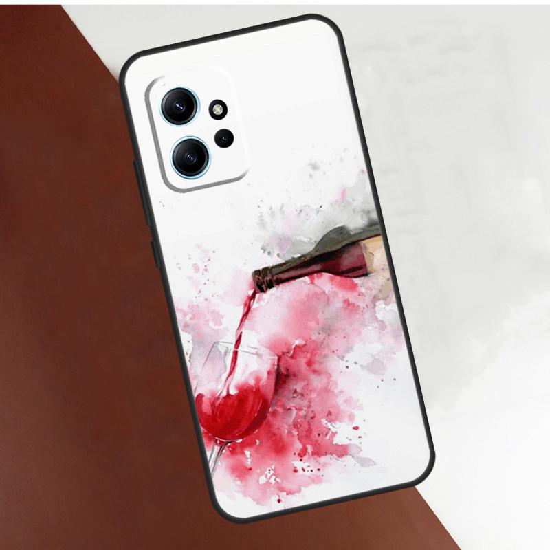 Red Wine Glass Art Case For Xiaomi Redmi Note 14 10 11 12 13 15 Pro Plus Cover For Redmi 15 14C 10C 12C 13C 15C