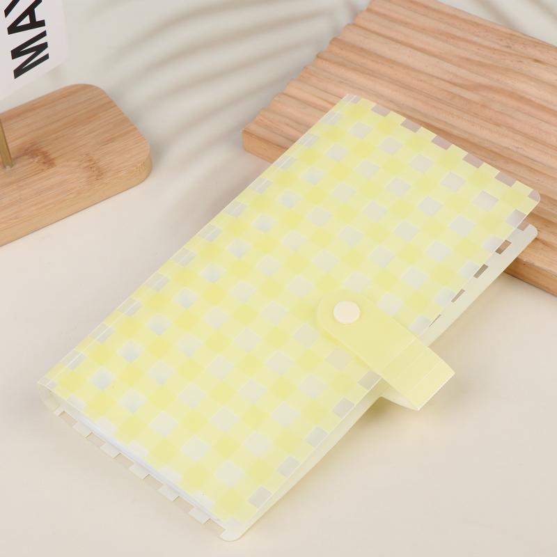 Snap Button Photo Album Grid Card Holder Clear Transparent Pockets Collect Book for Kpop Idol Photocard Collection