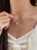 Su Chuang S925 Sterling Silver Shell Necklace for Women – High-End Versatile Scallop Texture Clavicle Chain