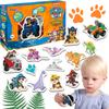 Zestaw Magnesów Psi Patrol Dino Paw Patrol Pieski Układanka Dinozaury Ml4034-05