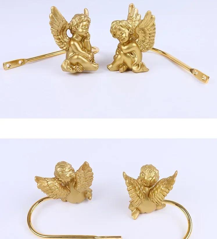 2 Stück/Set Vorhang-Haltehaken Krawattenhalter Schlafzimmer Wohnzimmer Klassische Engels-Vorhang-Dekoration Zubehör Vorhanghaken