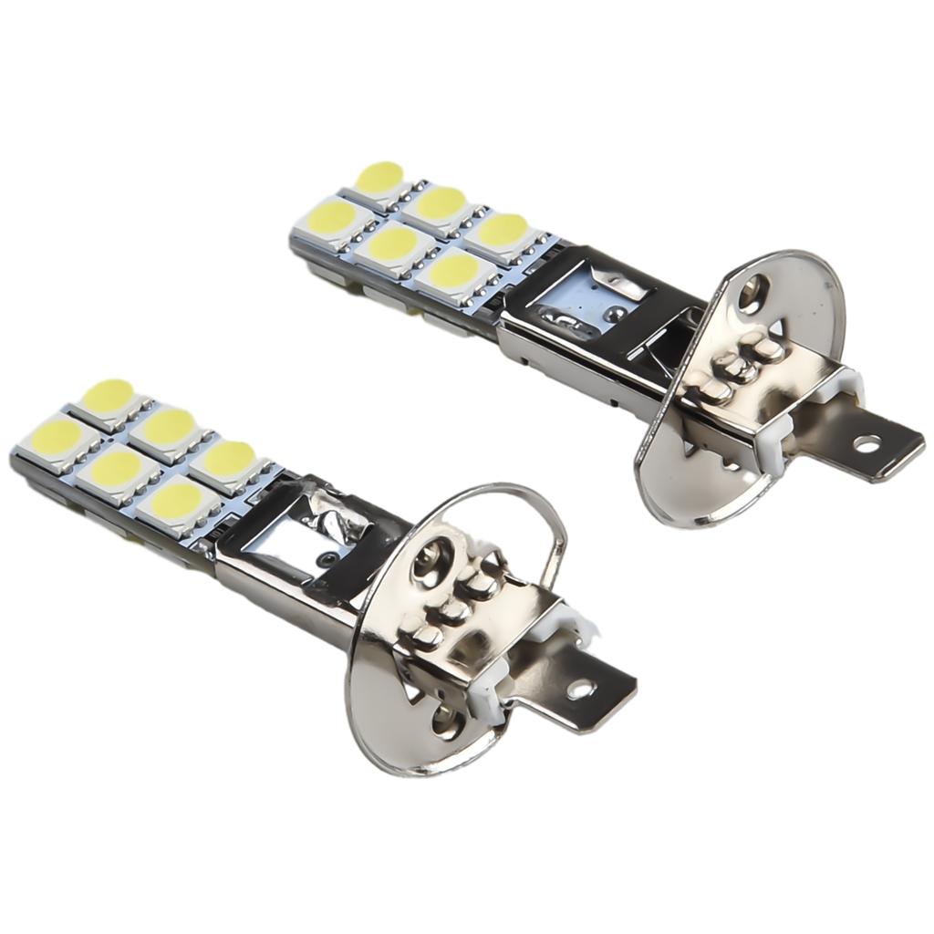 2 Stück H1 LED-Lampen 2000LM 6500K Superweiß Auto Nebelscheinwerfer Tag Nacht Fahren Lauflicht Lampe Auto LED Scheinwerfer 12V 55W