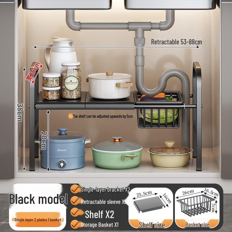 Popular Retractable Under-Sink Organizer & Pot Rack