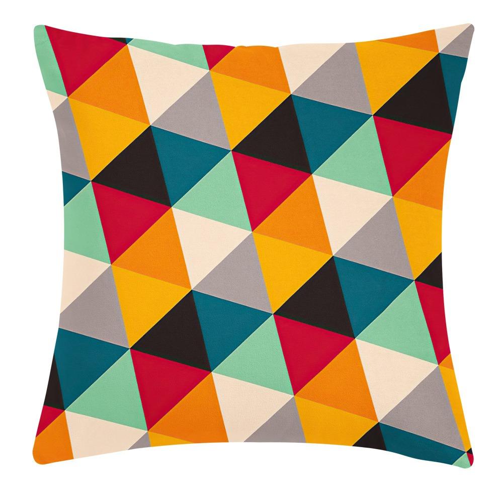 Colorful Geometric Pattern Pillowcase Dormitory Decoration Office Living Room Sofa Home Pillowcase