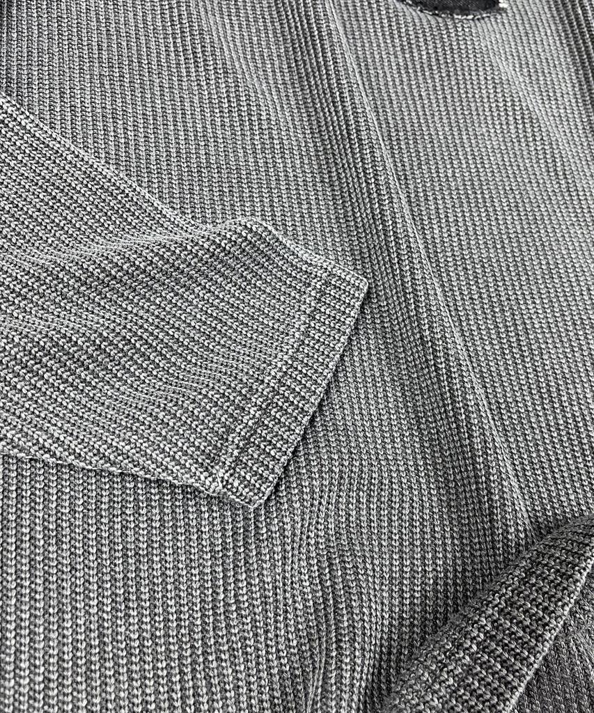 SK8ER ROCK Classic Cross Pigment Oversized Knit ((Charcoal))