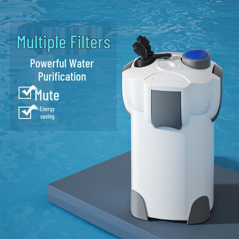 HW-Series External Aquarium Filter with Cotton, Pump & Pipes