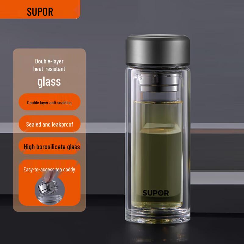 Supor Double-Layer Borosilicate Glass Cup