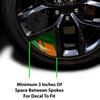 6PCS Reflective Car Wheel Decal Stickers Pressure Adhesive Auto Car Sticker Wheel Hub Decals Accessories