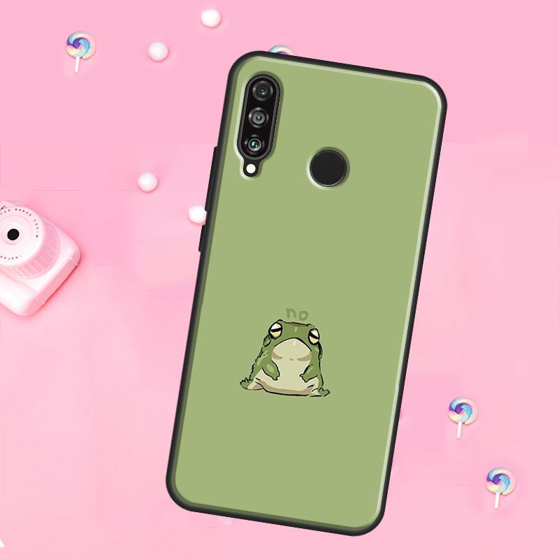 Cute Green Frog For Huawei Nova Y90 Y70 Y60 Y91 Y61 Y73 Y72 12s 12i 11i 8i 9 10 SE P40 Lite P60 P30 Pro Case