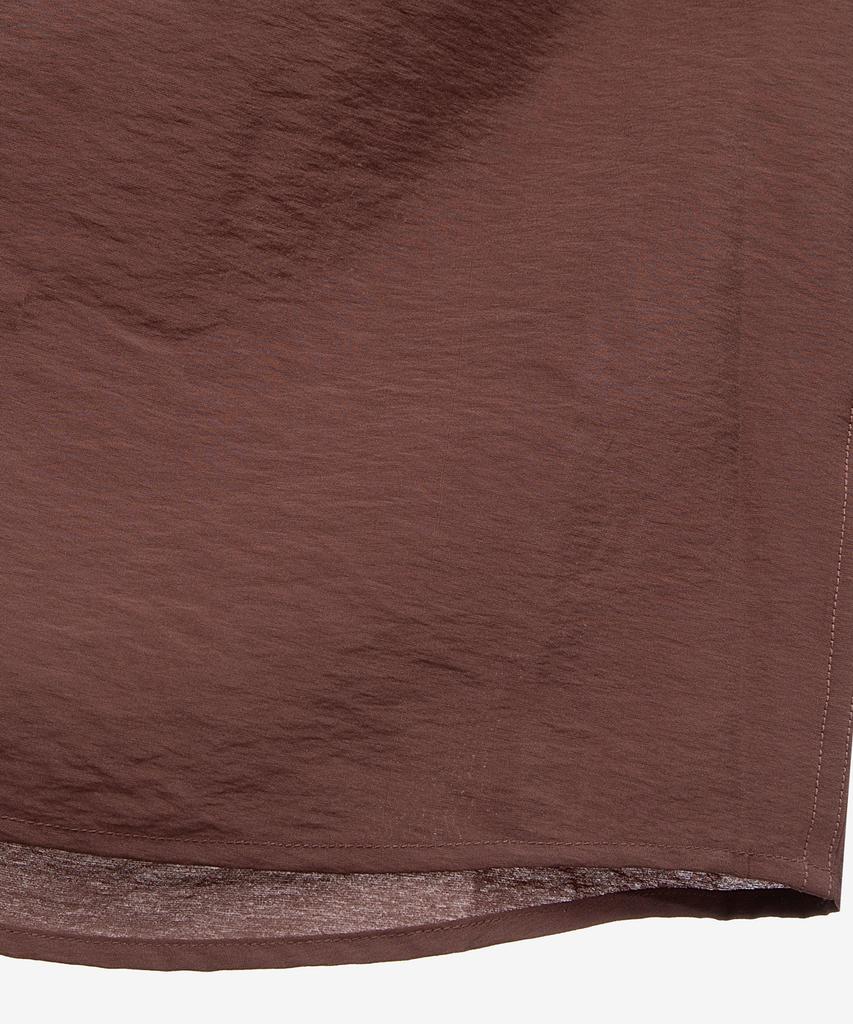 MINDBRIDGE [Couture] Pocket Oversized Brown Short Sleeve Shirt