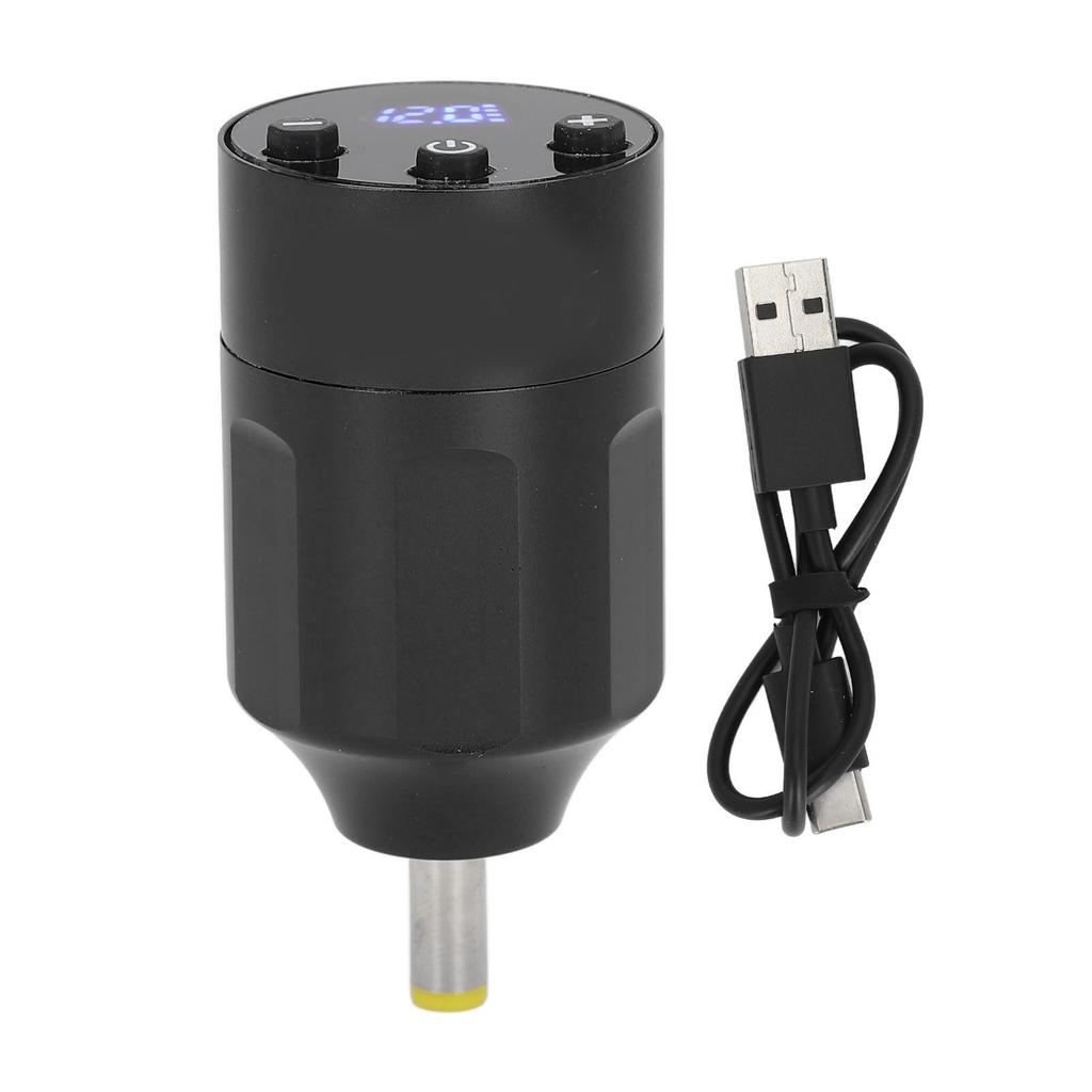 Wireless Tattoo Power Supply DC Interface 1300mAh Capacity LED Screen Aluminum alloy USB Type C Tattoo Machine Battery