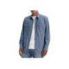 Levis Barstow Standard Fit Leichtes Westernhemd Uni Button-Down Denim Langarmhemd Herrenhemden Blau 85744-0067