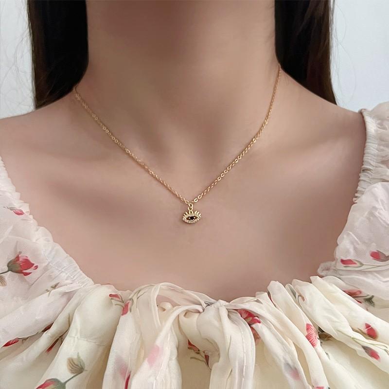 Simple Temperament Golden Beanie Necklace Female