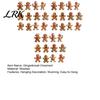 Christmas Fireplace Ornament Set Gingerbread Man Wooden Ornaments, Cute Xmas Tree Vintage Style Holiday Favors Hanging Decoration for Party