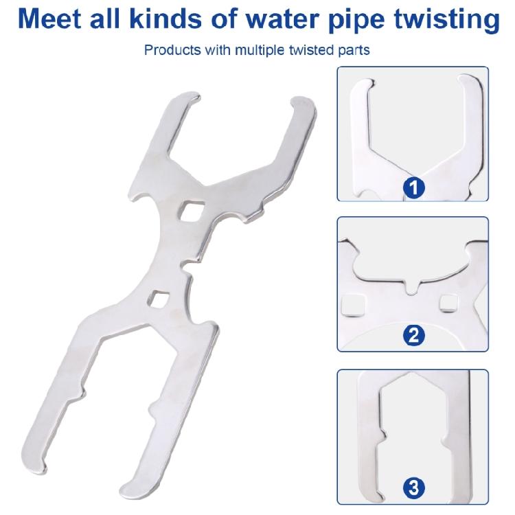 Sink Wrench Plumbers Sink Strainer Wrench Double Ended Tap Tool Useful Accessory for Plumbing Installations