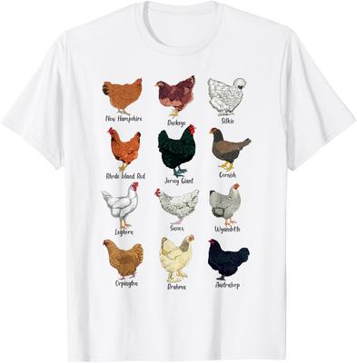 Different Chickens - Chicken Breeds Tee Gift Unisex T-Shirt Mens Womens Tees Top