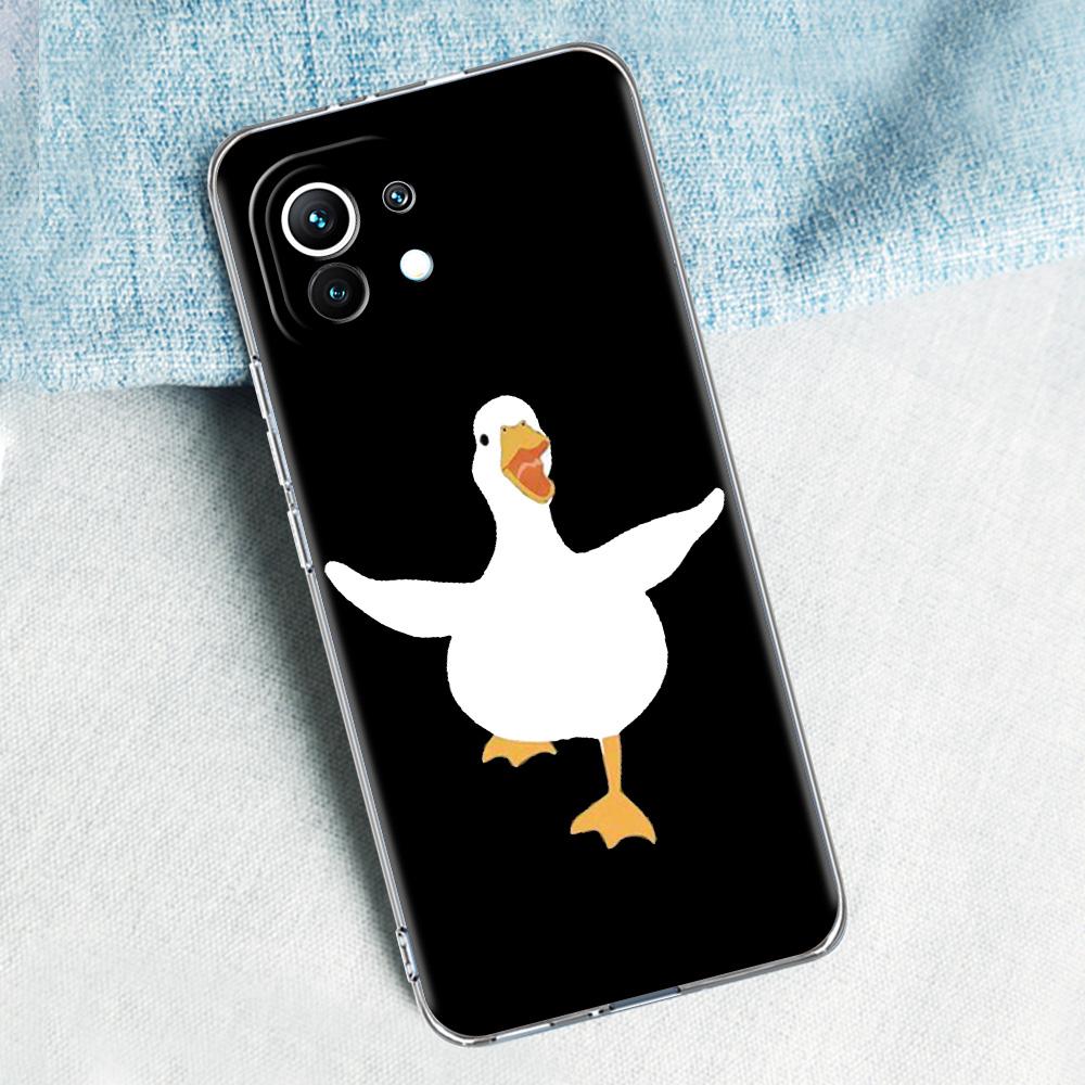 Cartoon Doubt Duck For Poco X5 X3 NFC F5 F4 F3 M3 Clear Case For Xiaomi 12T 12 13 Lite 11 Ultra Mi 10T 5G 11X Pro 11T Soft Cover