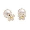 Ear Studs Exquisite Double-sided Cute Flower Design Flower Ear Studs for Wedding