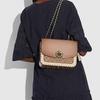 Coach Madison 23 Camellia Metal Buckle Flap Chain Studded Snake Detail Leather Crossbody Bag Medium Women Crossbody Bag Milk-Tea C3758-V5SNE