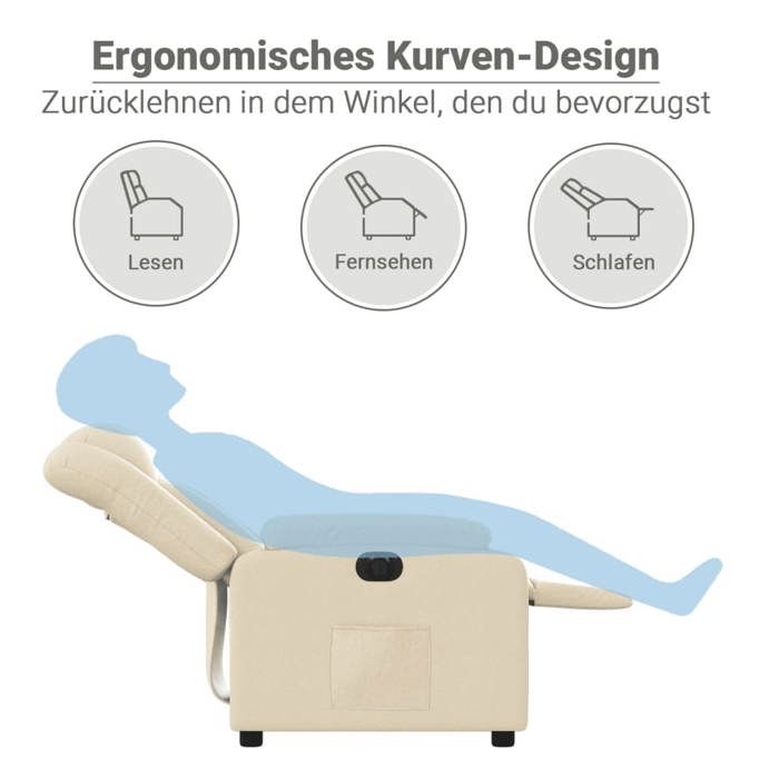 VidaXL Electric Recliner, Relaxation Chair with Backrest, Seat with Armrests, TV Armchair for Living Room 3205301