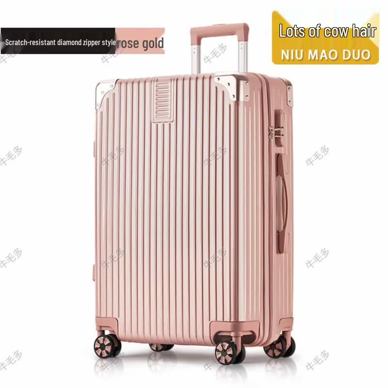 24-Inch ABS Travel Luggage with Aluminum Frame or Zipper Options