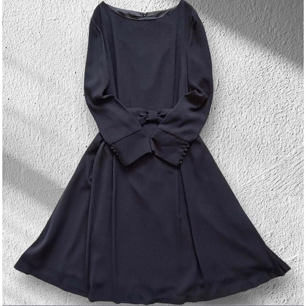 Used New Formal Dress Black Large Size LL 42 Ribbon Belt Long Length Ceremony Formal Black