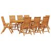 Garden Dining Set 9 pcs Brown Solid Acacia Wood