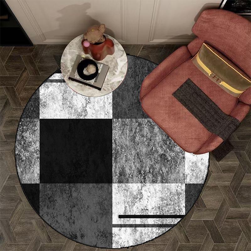 Modern Simple Round Carpet Living Room Sofa Mat Easy Clean Large Bedroom Decoration Home Rugs Washable Coffee Tables Floor Mat