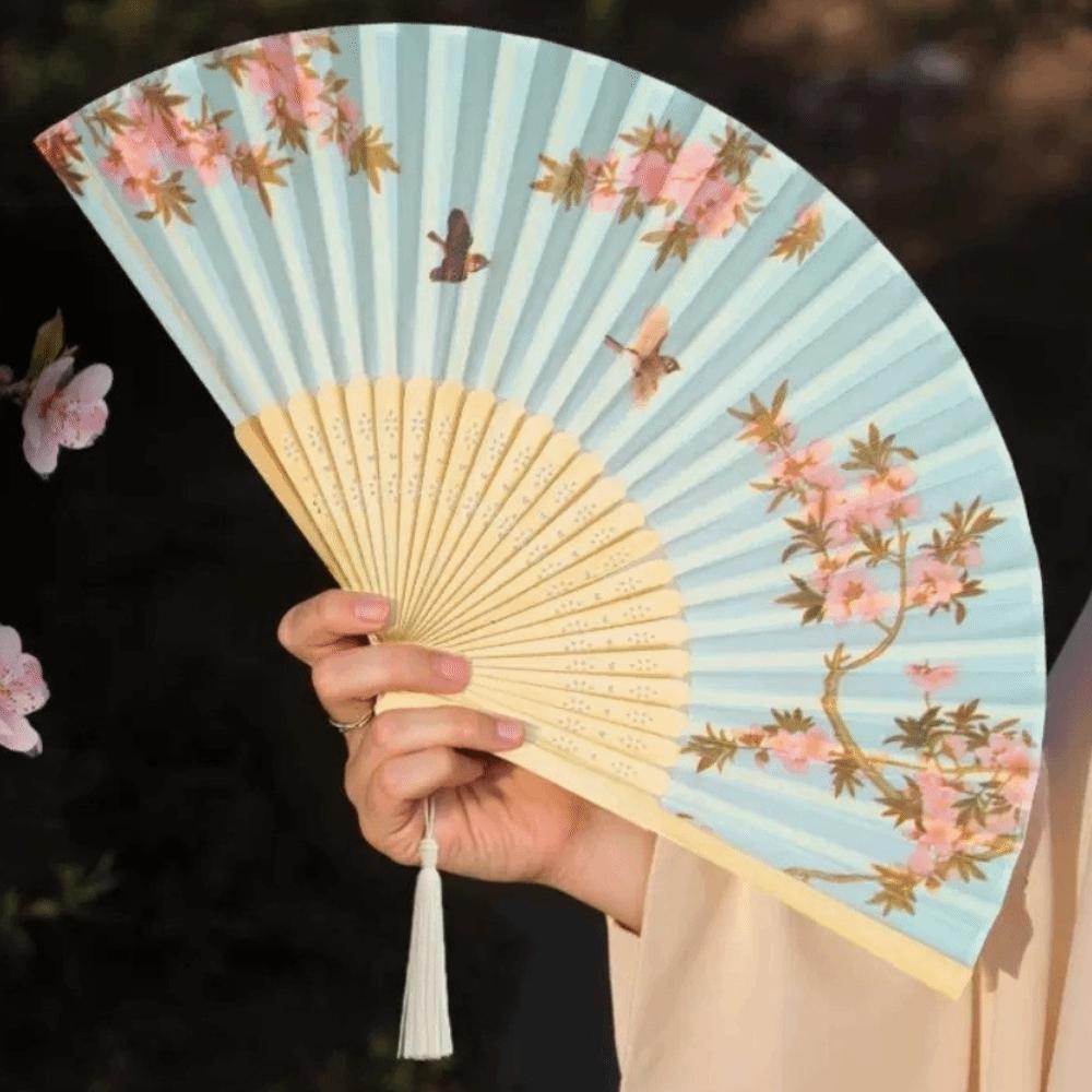 Chinese Style Bamboo Fan Decorative Handheld Fan Decorative Fan Dance Fan  Hanfu