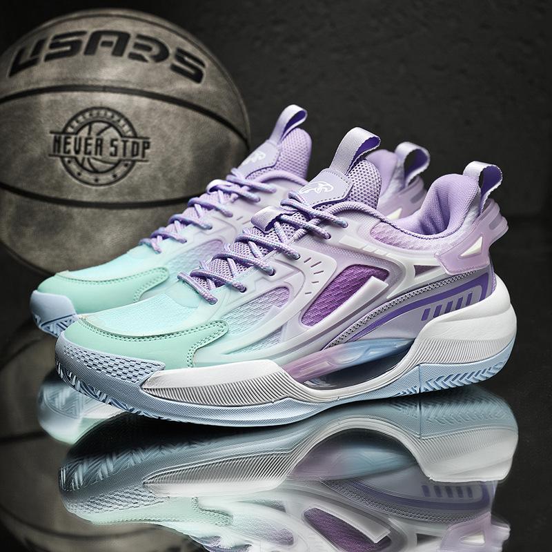 Luminous Fluorescent Junior Basketball Shoes for Indoor/Outdoor Competition and Training.