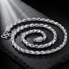 Men's Versatile Silver-Plated Double-Headed Tulip Necklace – Trendy Hip Hop Style