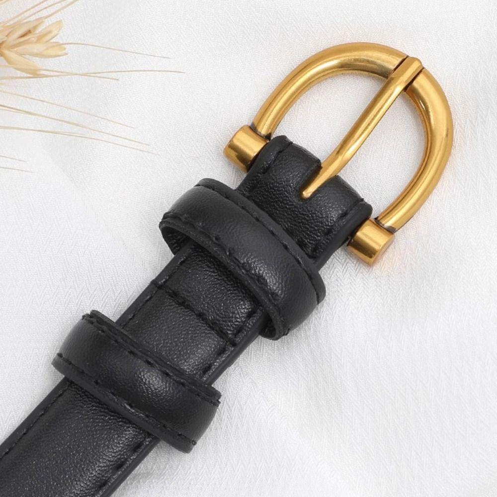 Jeans Decor Women Belt Pin Buckle Trouser Decoration Elegant Pu Waistbands  Female/Girls