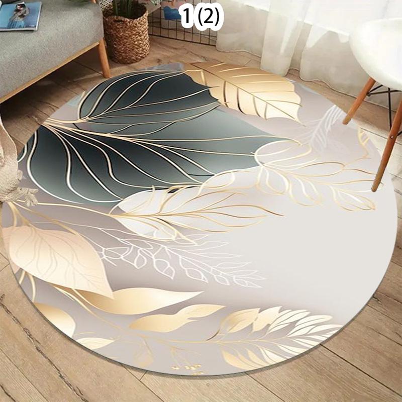 

Round Area Rug Non-Slip Washable Carpet Floor Mat with Cute Cat Abstract Art Pattern for Living Room Bedroom Kids Room Decor 80cm