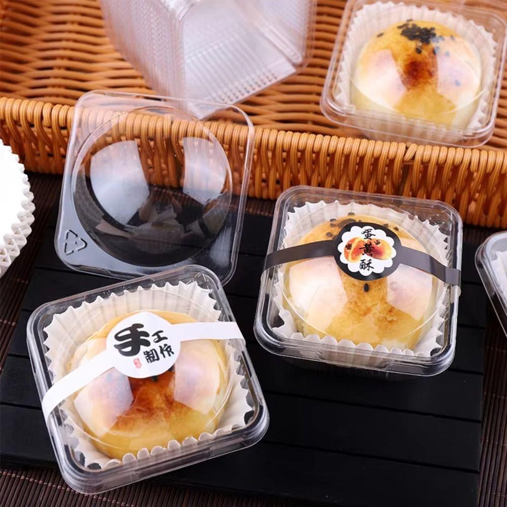 Transparent Pastry Gift Box Plastic Food-grade Materials Cupcake Boxes Dome Exquisite Dessert Baking Decoration Box Wedding