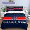 Paris Saint-Germain Fußballclub Muster Bettwäsche Bettdecken-Set Heimdekoration Geschenk (1 Bettbezug + 2 Kissenbezüge (ohne Füllung))