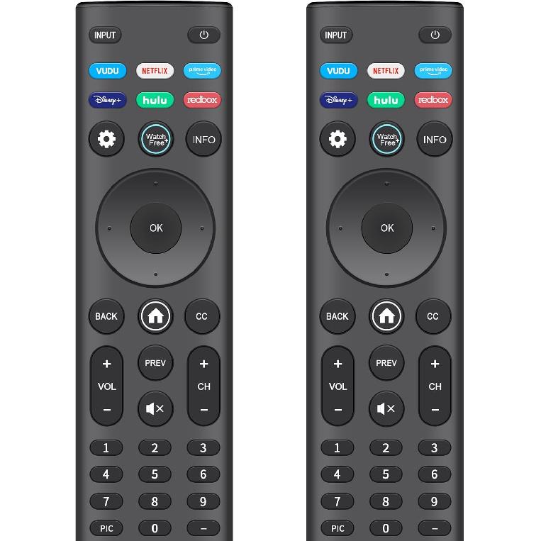 Replacement 2 Pack Remote Control for VIZIO All LED LCD HD 4K UHD HDR Smartcast 3D Smart TVs XRT140 Universal TV Remote XRT136 Replace for