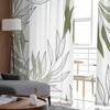 Willow Leaf Lines Salbeigrüne Tüllvorhänge für Wohnzimmer, durchsichtiger Vorhang für Schlafzimmer, Küche, Jalousien, Voile-Vorhänge