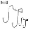 304 Stainless Steel Black Double S-Shaped Hook for Wardrobe or Cabinet Doors
