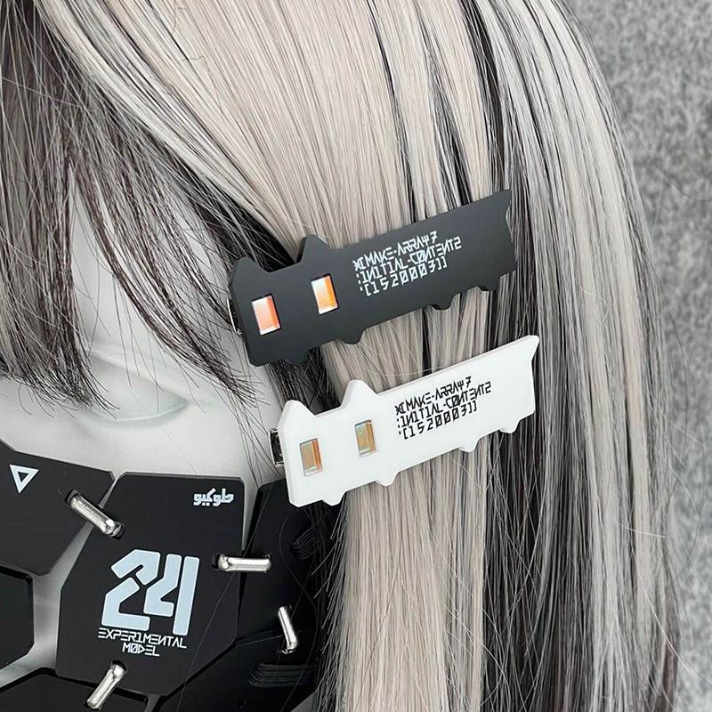 Cute Cartoon Black White Cat Acrylic Hair Clip For Women Girls Goth Hairpin Headwear Carnival Party Hair Accessories Gifts