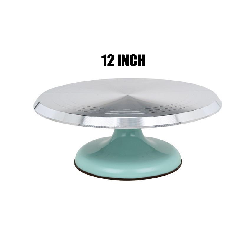 Aluminum Alloy 12 Inch Turntable Cake Decoration Accessory Set Rotating Cake Stand Tool Metal Stainless Steel Pastry Cake Stand