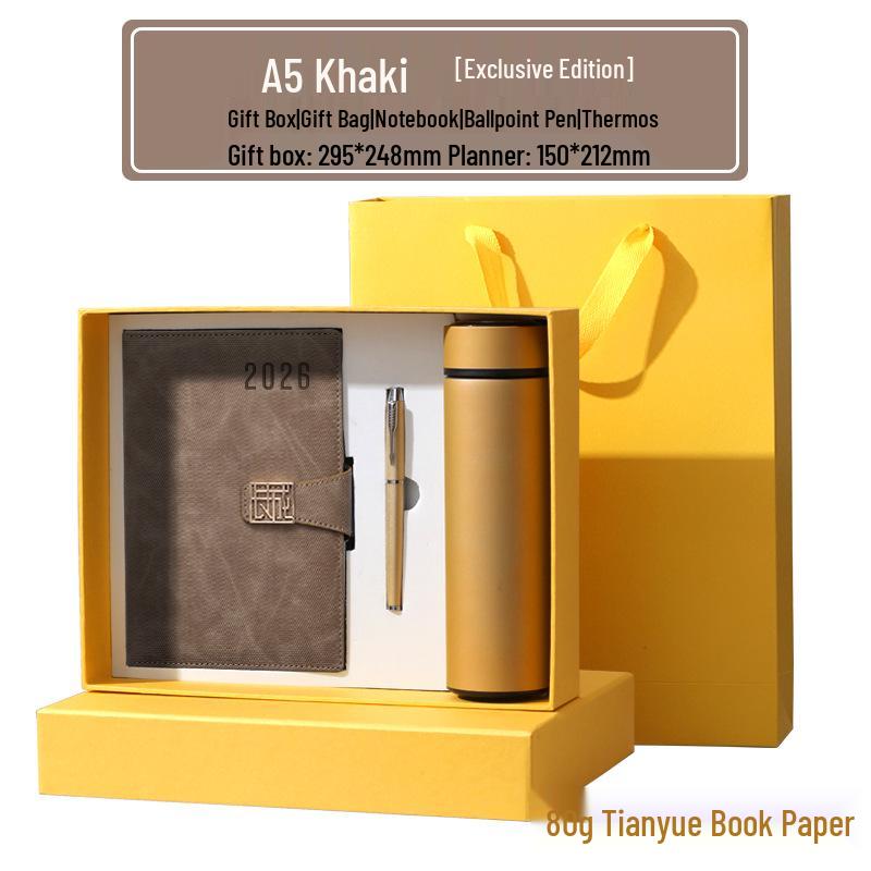 2026 Daily Planner & Business Notebook Set with Gift Box