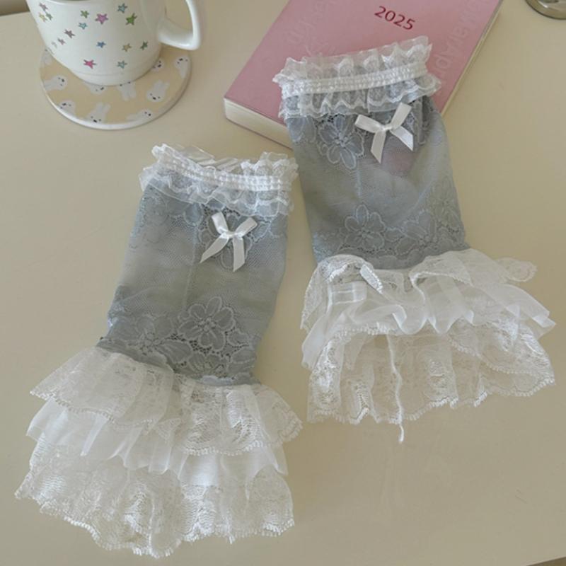 1 Paar Europäischer Damenhafter Stil Weißes Spitzenmanschetten Falscher Kragen Damenbekleidungszubehör Hochzeitskleid Dekorativer Ärmel